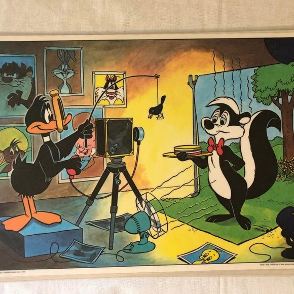 Set of 6 Vintage 1976 Warner Bros Inc Pepsi & Pepsi Cola Looney Tunes Laminated - Picture 3 of 10